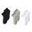 3 Pairs Cotton Socks Size 20-24 Black White Gray 12