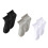 3 Pairs Cotton Socks Size 20-24 Black White Gray 1