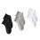 3 Pairs Cotton Socks Size 20-24 Black White Gray 11