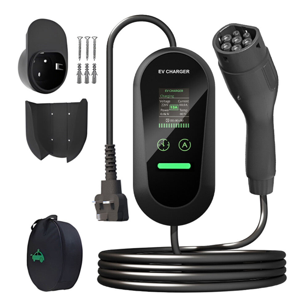 (Type1, No1) 99Kw 5M Protable Ev Charger With Handbag Hook Wall Bracket Portable 4586790915183