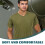 2Pièces T-Shirt V Courtes Coton Respirant Olive 7