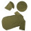 2Pièces T-Shirt V Courtes Coton Respirant Olive 9