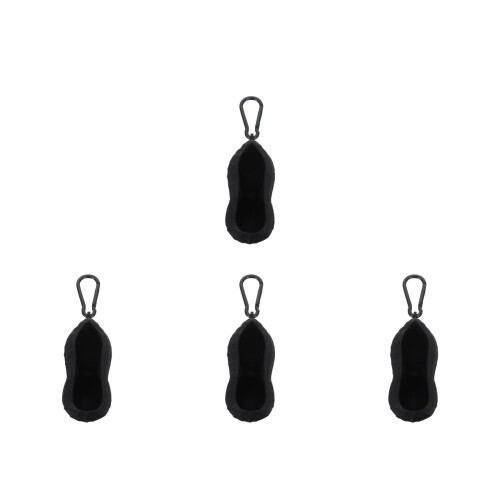 4Pièces Porte- De Golf Avec Mousqueton Silicone Noir Résistant 1