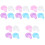 20Pièces Bols Ongles Durable PP Aléatoires Pour Beauté 5