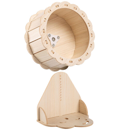 3Ensembles En Bois Pour Hamster Roue Muette Pour Petits Animaux 1