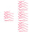 40Pièces Spatules Silicone Pour Multifonctionnelles Rose 5