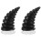 2Pièces Cornes Ventouse Casque Plastique Noir Accessoires DIY 4