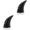 2Pièces Cornes Ventouse Casque Plastique Noir Accessoires DIY 5