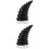 2Pièces Cornes Ventouse Casque Plastique Noir Accessoires DIY 7
