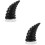 2Pièces Cornes Ventouse Casque Plastique Noir Accessoires DIY 8