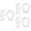12Pcs White Plastic Heart Shaped Growing Fruit Molds for Kitchen Use 8