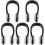 5Pièces Bouchons Natation Silicone Noir, Usage Facile Durable 4
