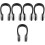 5Pièces Bouchons Natation Silicone Noir, Usage Facile Durable 5