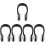 5Pièces Bouchons Natation Silicone Noir, Usage Facile Durable 6