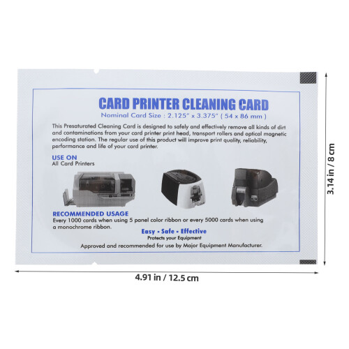 20Pièces Cartes Blanches Nettoyage Terminal Pos PVC Usage 1