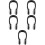5Pièces Bouchons Natation Silicone Noir, Usage Facile Durable 8