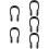 5Pièces Bouchons Natation Silicone Noir, Usage Facile Durable 11