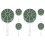 6Pièces Support Bouquet Vert Compact Résistant En Plastique 4