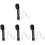 4Pièces Miniature Feu Noir Ornement Décor Scène 3