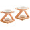 2Sets Lightweight Ceramic Wood Essential Oil Burner with Rustic Design 6