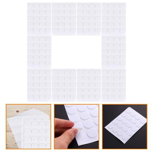 50 Pièces Stickers Base Bougie Mousse Blanche Auto-Adhésive 2