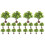 20Pcs Realistic Artificial Mini Trees Plastic for Home and Craft 3