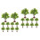 20Pcs Realistic Artificial Mini Trees Plastic for Home and Craft 5