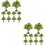 20Pcs Realistic Artificial Mini Trees Plastic for Home and Craft 7