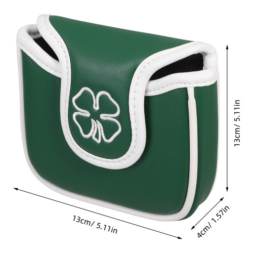 3Pcs PU Golf Club Protective Covers Green Putter Head Protectors 1