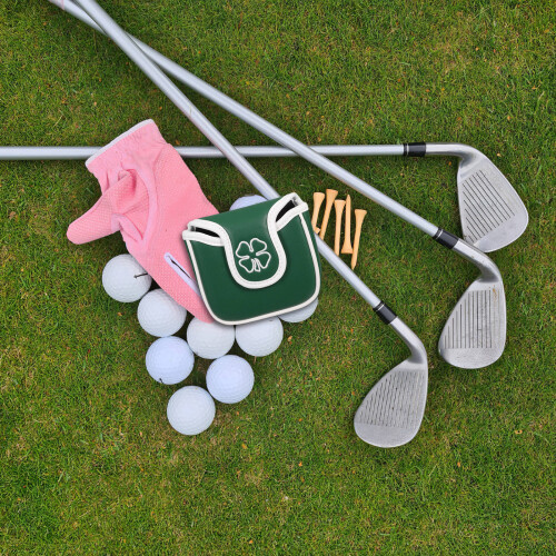 3Pcs PU Golf Club Protective Covers Green Putter Head Protectors 2