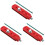 3Pièces Compas De Marquage Menuiserie Multifonction En Aluminium Rouge 2