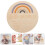 8Pièces Bois Bébé Rond Décoratif 11