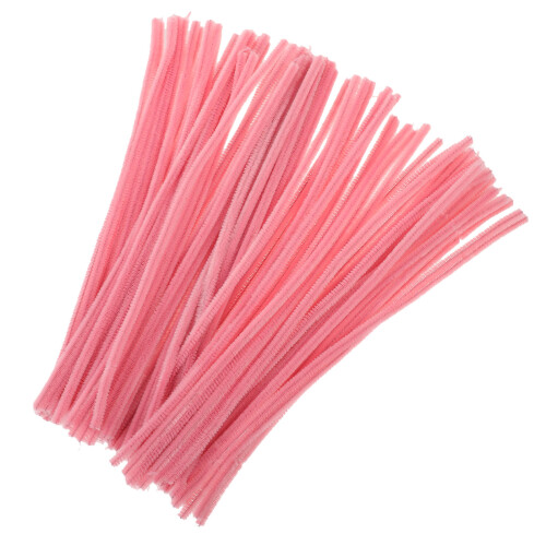 400St Twisted Sticks DIY Creatieve Knutselmaterialen Roze Kleur 1