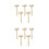 10Pcs Durable Wooden Mushroom Rollers Khaki DIY Printing Tool 8