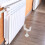Height Adjustable Steel Radiator Floor Support Bracket in White 6