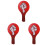 3Pièces Accessoires De Vote Portables Rouges Double Face Pour Classe 9