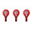 3Pièces Accessoires De Vote Portables Rouges Double Face Pour Classe 11