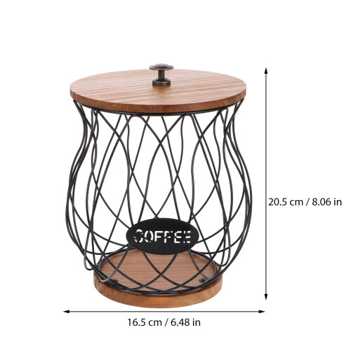3Pcs Iron Coffee Bars Accessory Storage Basket with Elegant Design 1