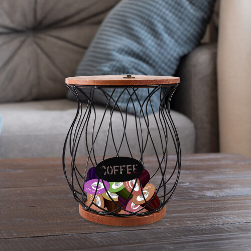 3Pcs Iron Coffee Bars Accessory Storage Basket with Elegant Design 2