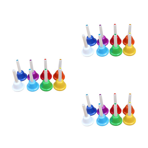 24Pcs Assorted Handbells Percussion Set for Educational Use 2