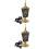 2Pièces Support D'encens Électrique Céramique Noir Décoratif 6