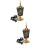 2Pièces Support D'encens Électrique Céramique Noir Décoratif 8