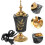 2Pièces Support D'encens Électrique Céramique Noir Décoratif 10