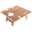 3Pièces Table En Bois Portable Support À Vin Pour Extérieur 2