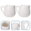 6Pcs White Mini Milk Jug Ceramic Sauce Container with Handle for Home 8