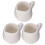 6Pcs White Mini Milk Jug Ceramic Sauce Container with Handle for Home 11
