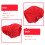 8Pièces Lingerie Durable Rouge Accessoires 6