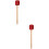 2Pièces Baguettes De Batterie Rouge Manche Bois Pour Performance 9