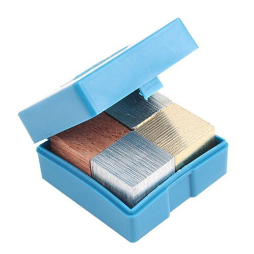 6Sets Kubusblokken Aluminium Ijzer Hout Set 1