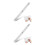 2Pcs Portable Silver Metal Animation Peg Bar Positioning Ruler Tool 7